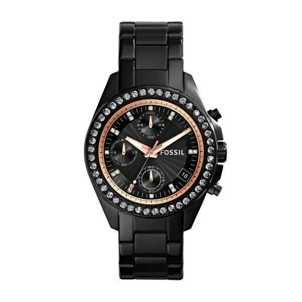 Fossil decker chronograph clearance black