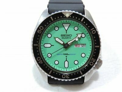 Seiko Diver 7548-700C Day Date Green 150m Rare Quartz Authentic