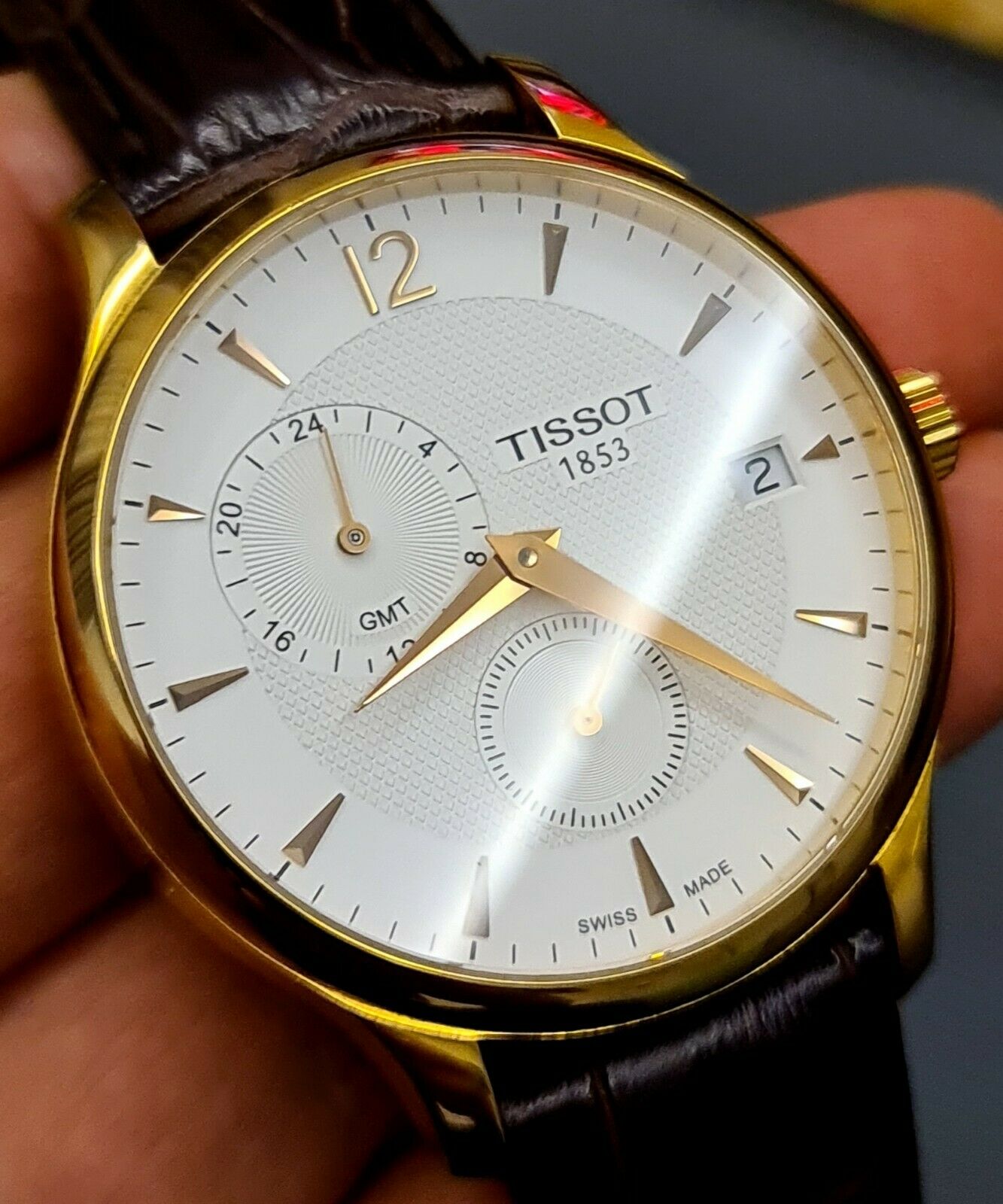 Tissot T063639A GMT Men s Quartz Watch Swiss Made Sapphire Crystal