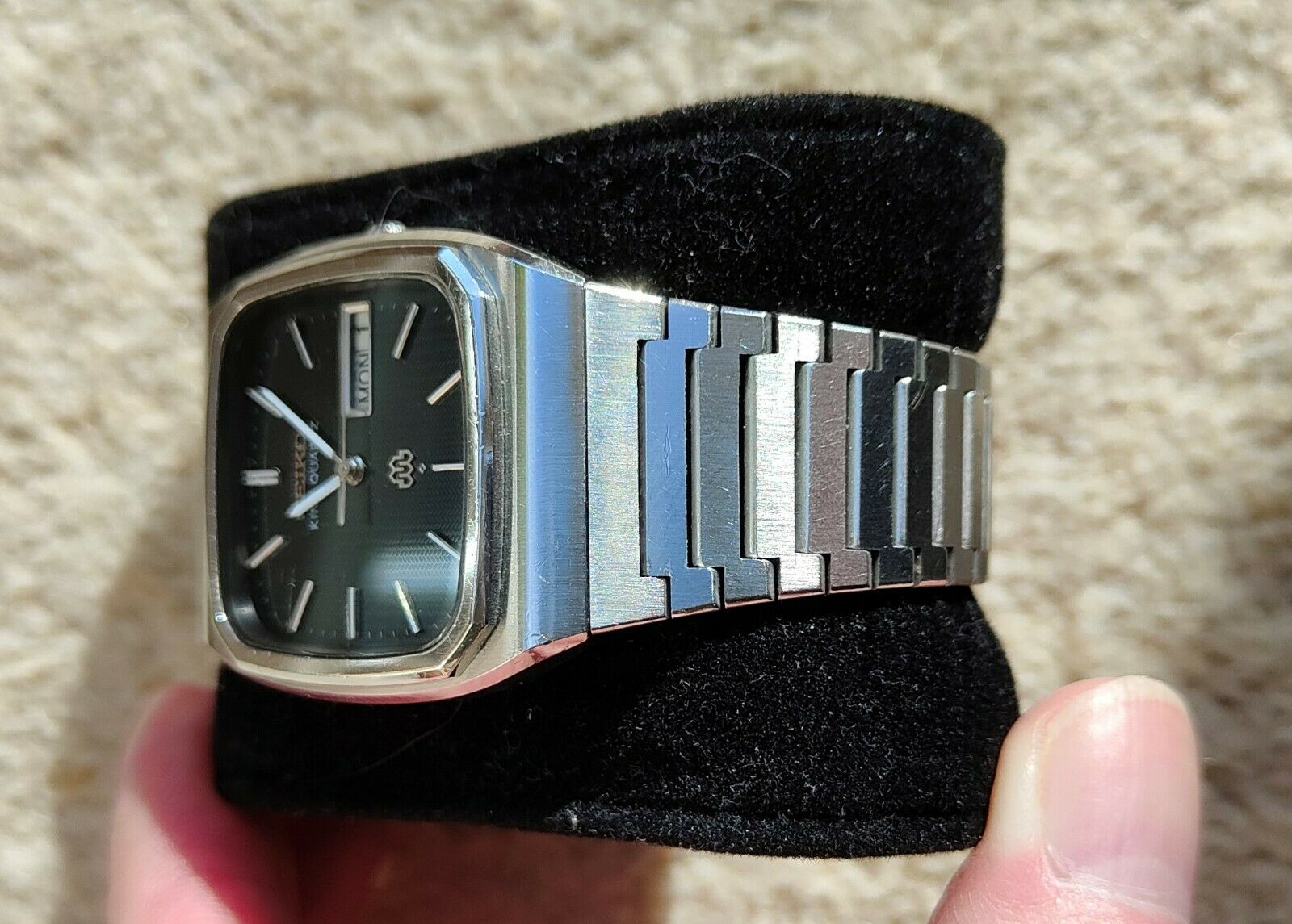 RARE vintage Seiko King Quartz Blue Dial 9923-5010 twin RARE vintage Seiko King Quartz Blue Dial 9923-5010 twin