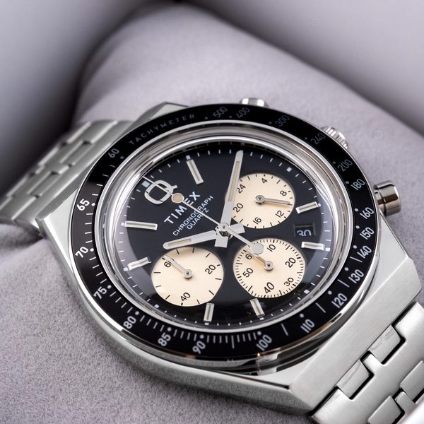 Timex Panda Collection Q Timex Chronograph 40mm Reverse Panda Watch - TW2V42600 | WatchCharts ...