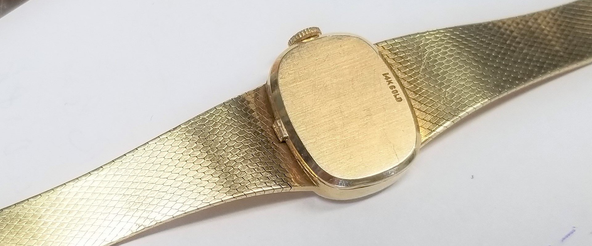 Vintage 14k Solid Gold Omega Case & Bracelet Ladies Manual Watch w