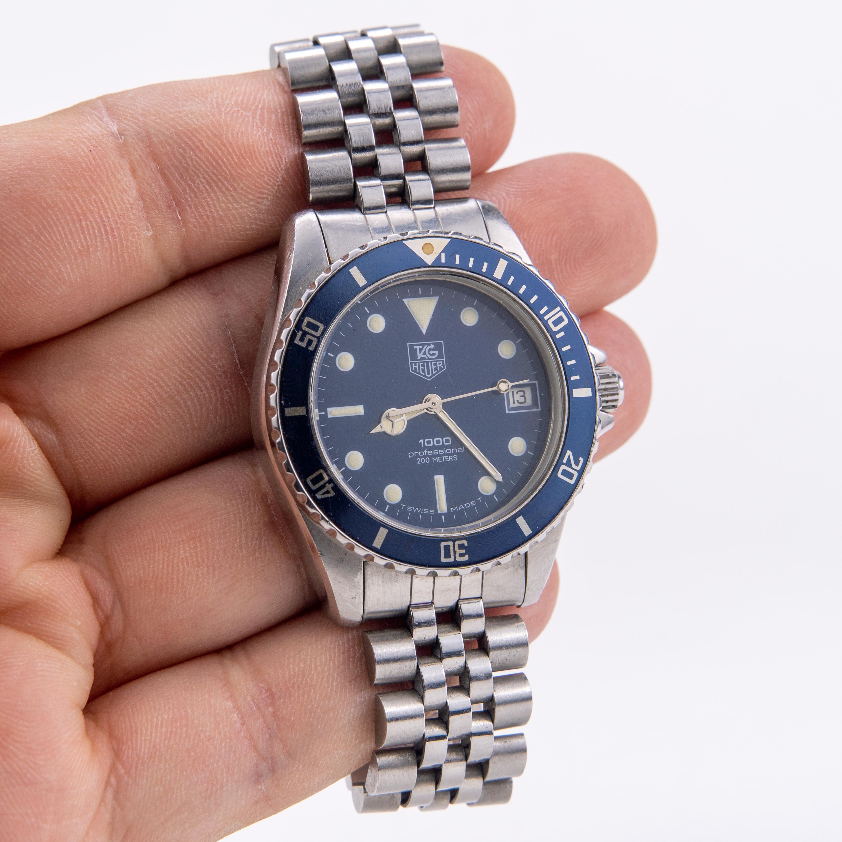 WTS]TAG Heuer Vintage Professional 1000 Diving Watch Blue 980.613N
