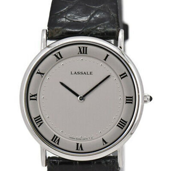 SEIKO Lasalle LCME020/5A54-023A Silver Dial Lether Quartz Men