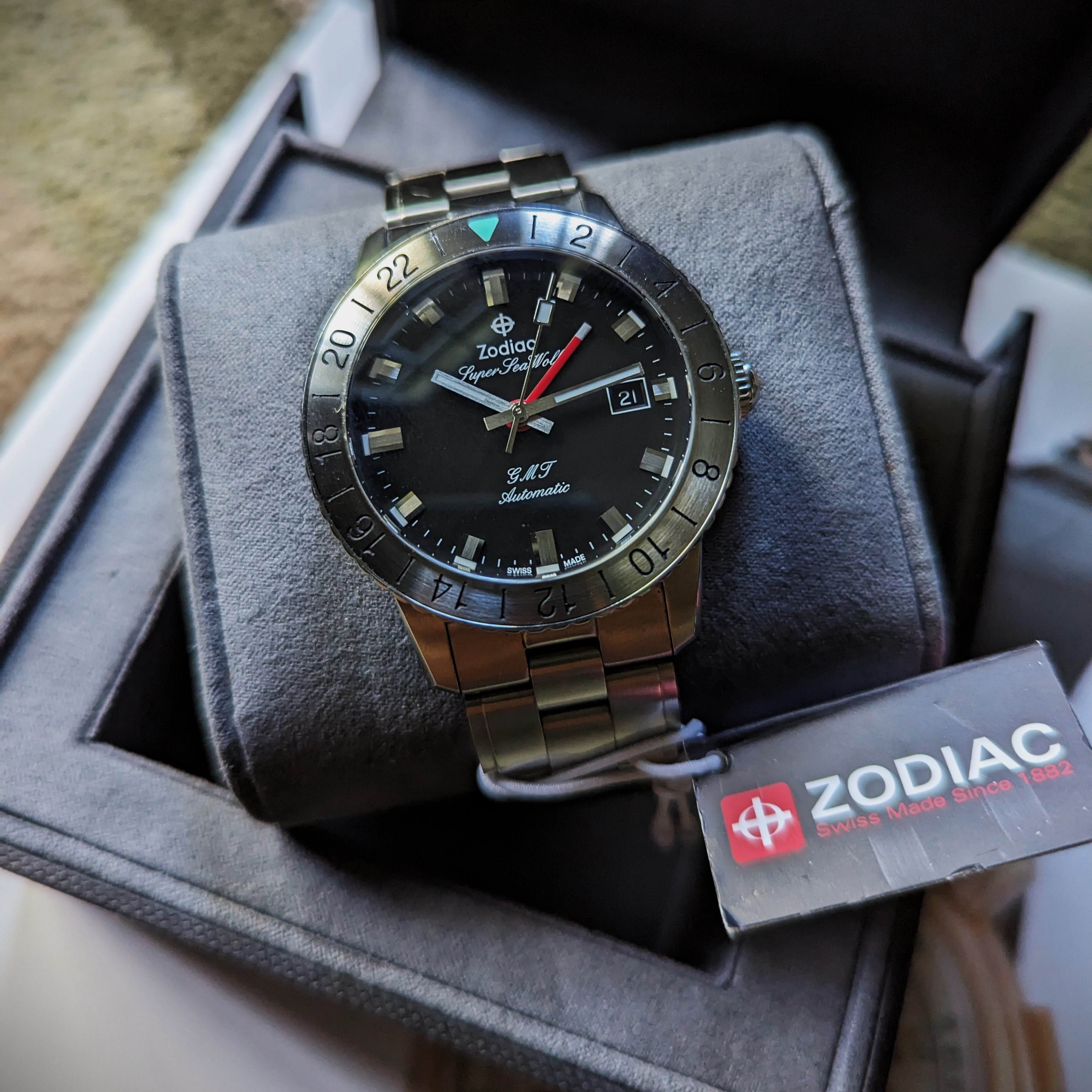 WTS Zodiac Super Sea Wolf GMT ZO9405 w Full Kit WatchCharts