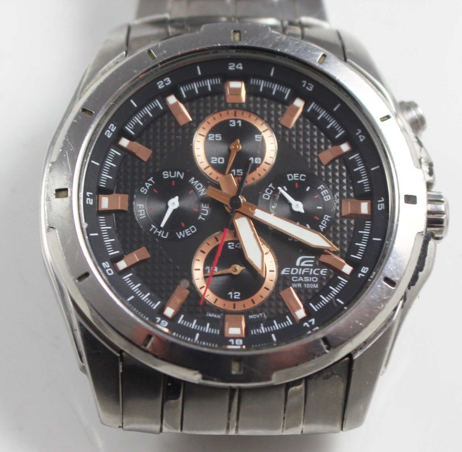 Casio Edifice Chronograph Stainless Steel Mens Watch EF 328 3745 WatchCharts Marketplace