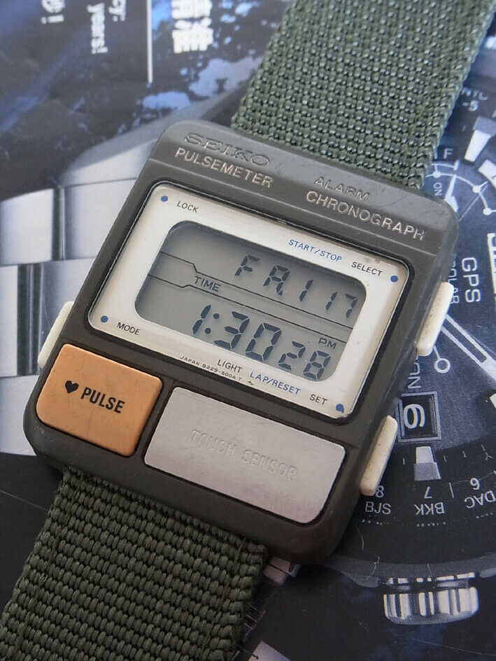 Rare Vintage Seiko Digital Pulsemeter S229-5001 LCD quartz Japan