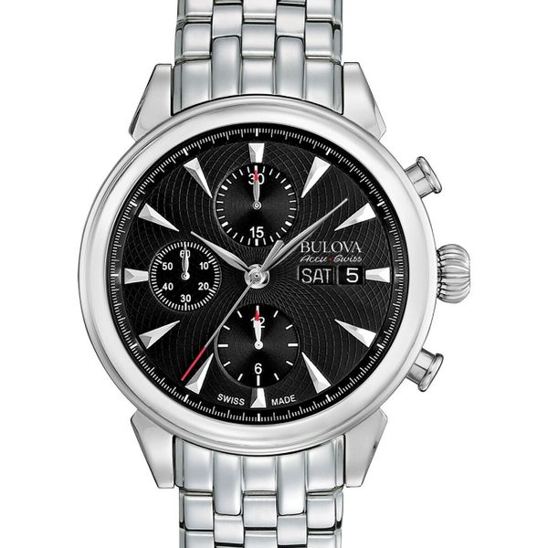 Bulova Accu Swiss Gemini Men's Automatic Chronograph Day/Date 42mm ...