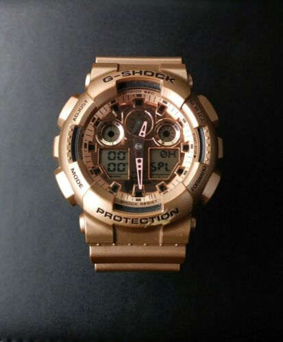 g shock ga 100 rose gold