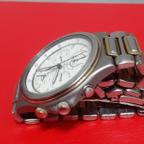 SEIKO 7T44 6A00 TITANIUM CHRONOGRAPH ALARM WATCH IN GREAT