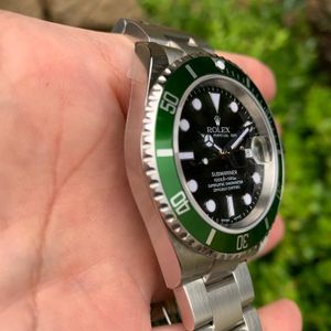 Rolex Submariner 16610LV Kermit Flat Wristwatch