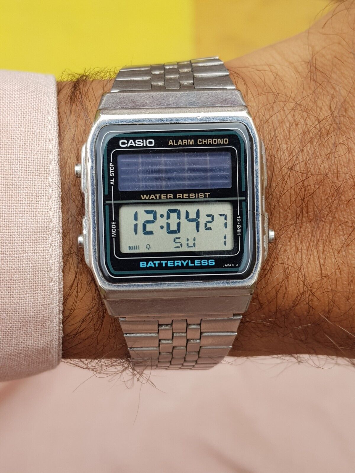 vintage casio batteryless 2505 al-180 solar charging japan wristwatch for  men's | WatchCharts Marketplace