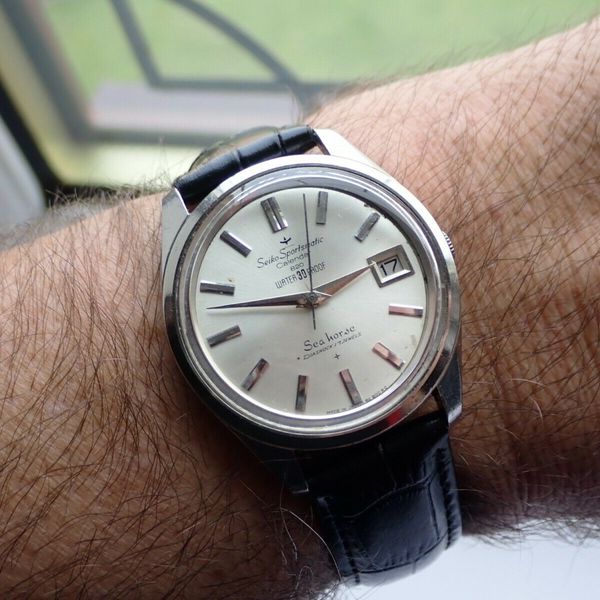 SEIKO SPORTSMATIC CALENDAR 820 SEA HORSE DIASHOCK 17 JEWELS OCTOBER
