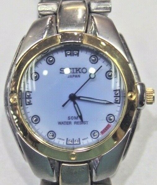 SEIKO AUTOMATIC JAPAN 007479 FULL SIZE TWO TONE GOOD