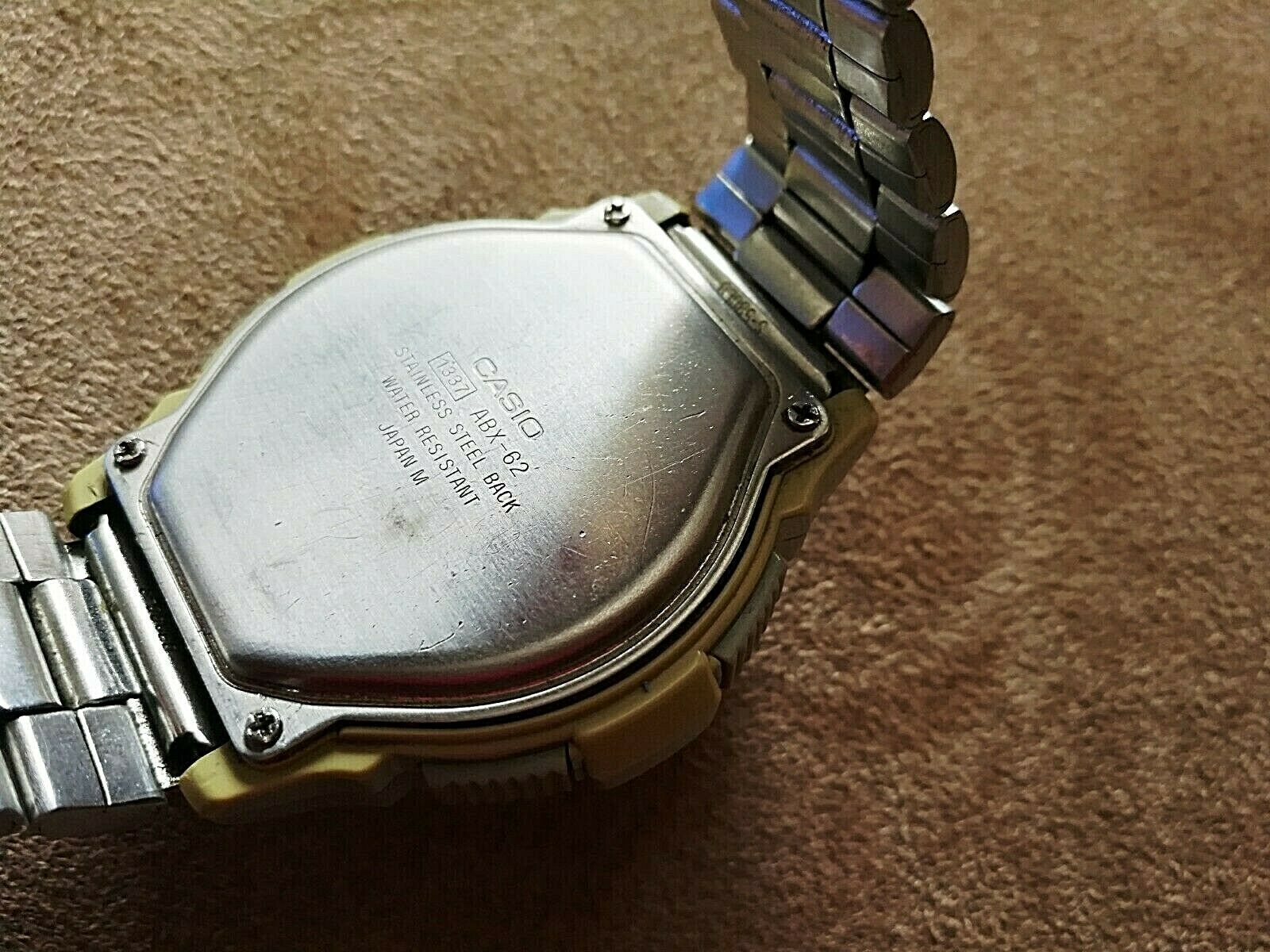 casio twincept abx-62 illuminator databank lcd alarm chrono watch
