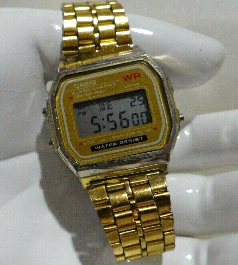 casio a159w gold