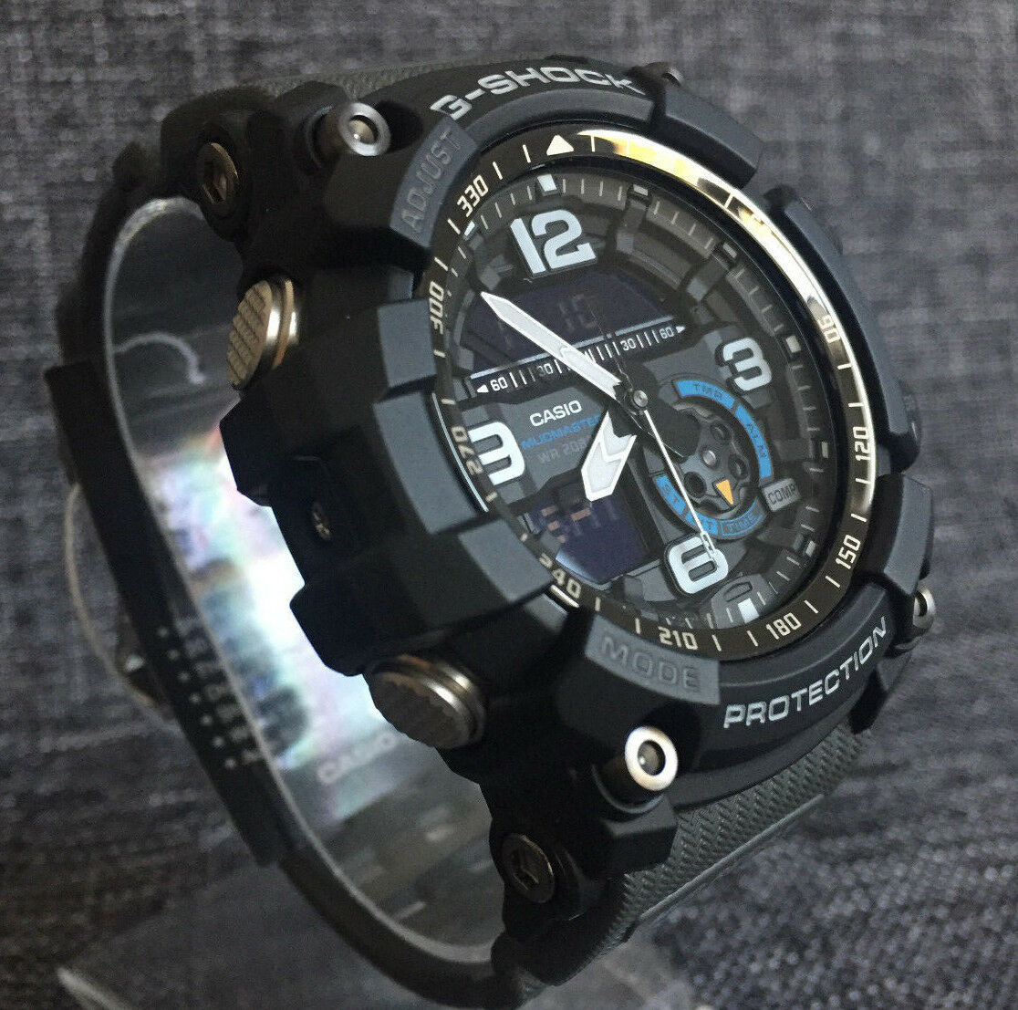 Casio G Shock Gg 1000 1a8er Mudmaster Black Grey Compass Thermo Brand New Watchcharts