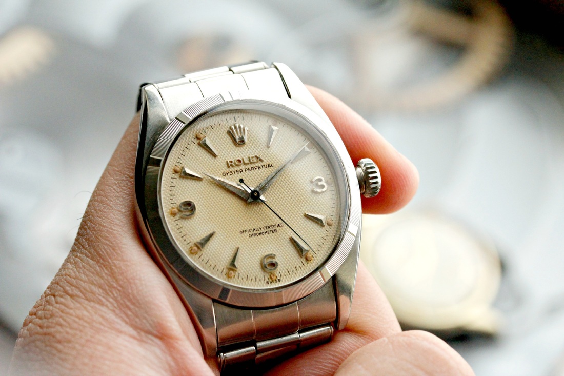 1954 Rolex Oyster Perpetual 6581 Cal 1030 Honeycomb dial