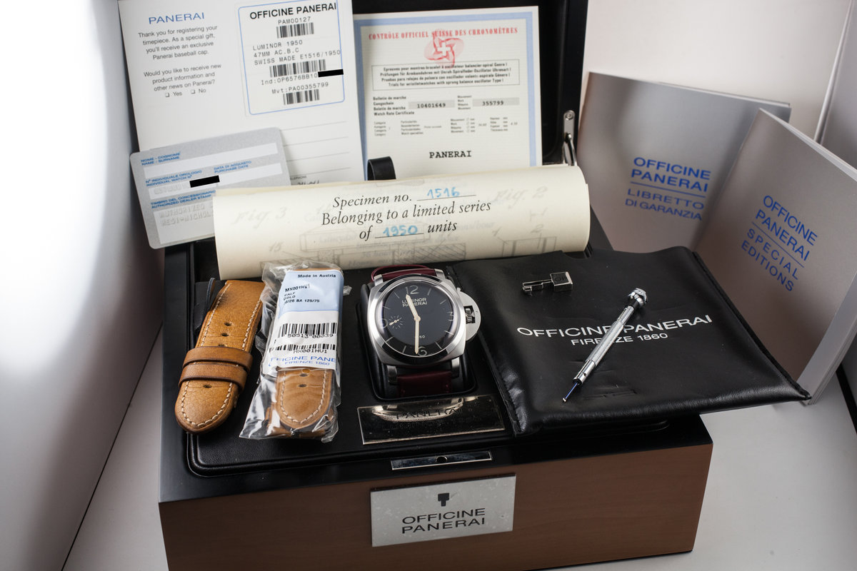 FS Panerai Luminor 1950 PAM00127 with Box and Papers