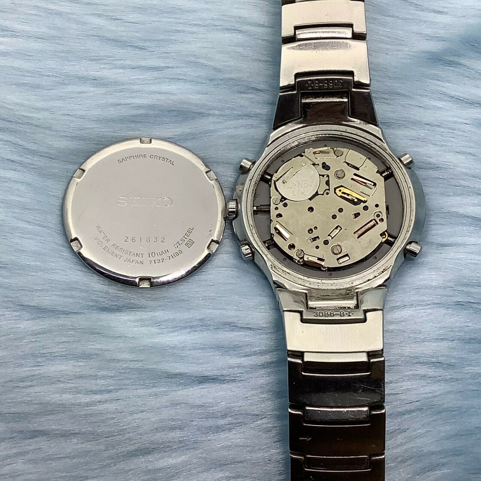Seiko Premier Chronograph 7T32-7H80 Japan Quartz Movement Sapphire
