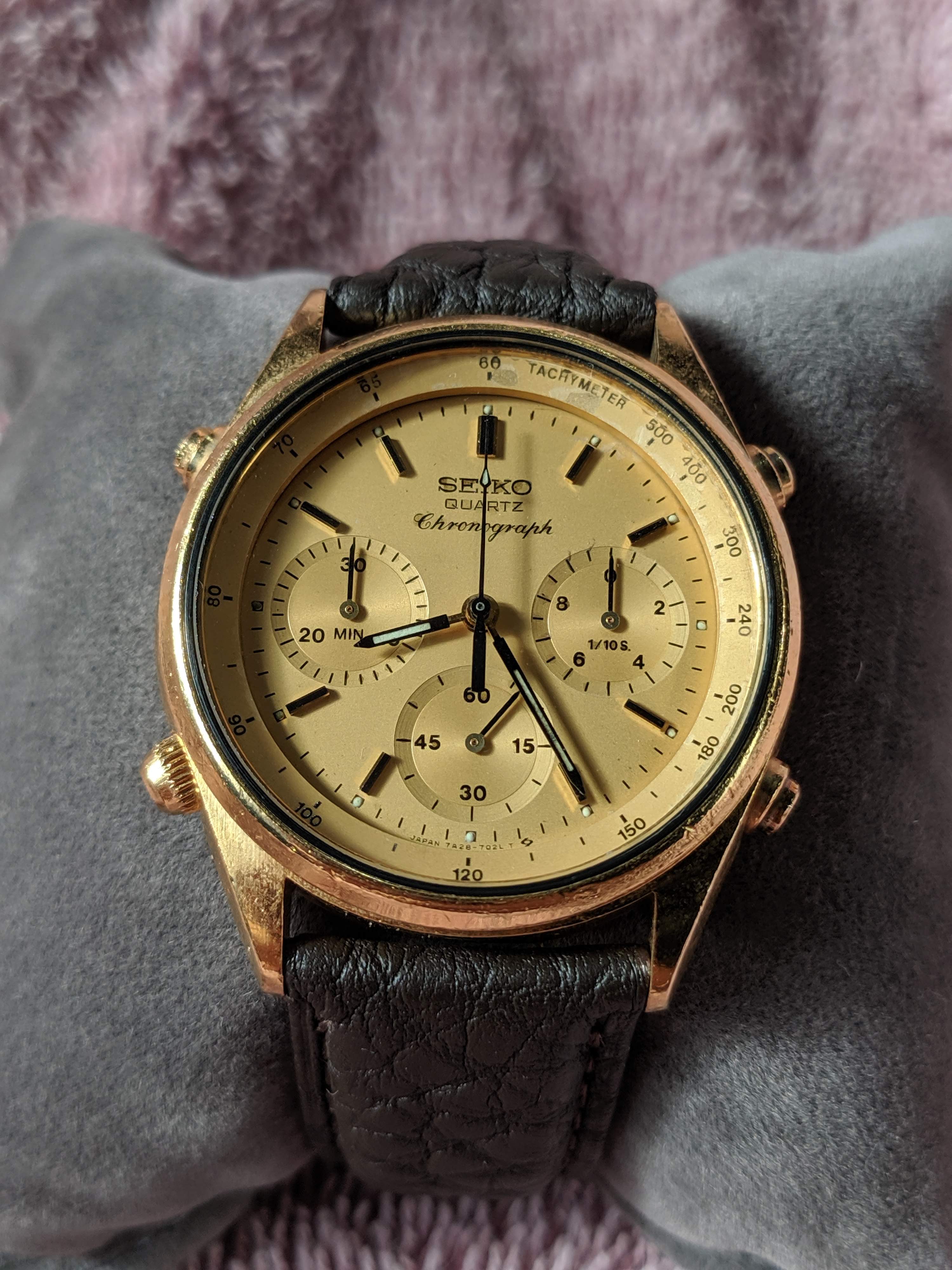 WTS] Seiko 7a28-7020 Gold Quartz Chronograph | WatchCharts