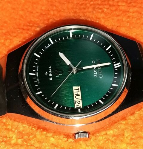 SEIKO TYPE 2 4336-7000 BRIGHT GREEN BLACK BORDER WORKING