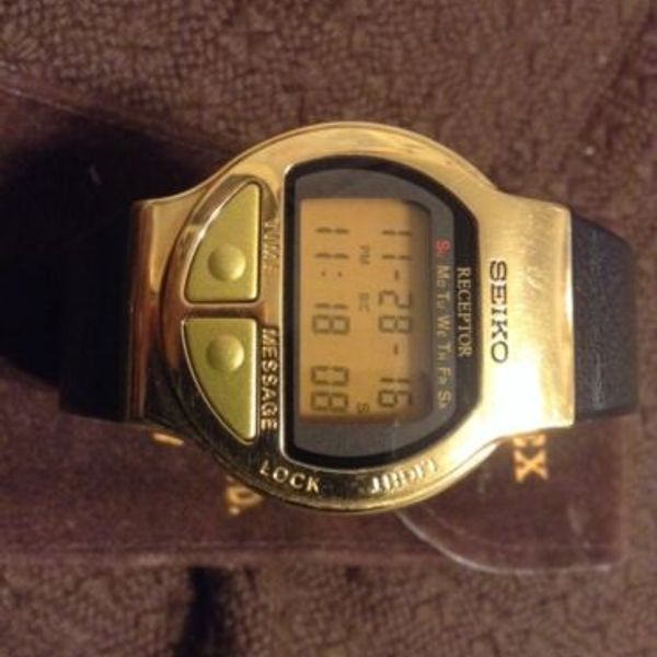 Rare vintage Seiko Receptor Message watch gold tone ALL ORIGINAL hard to  find | WatchCharts