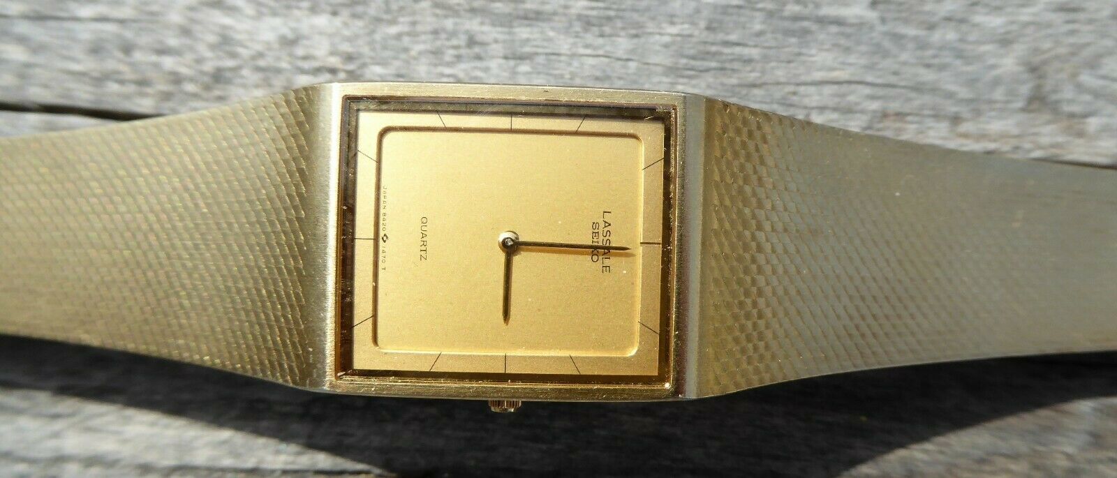 時*雨様 不稼動品 lassale seiko 腕時計 Vintage Gold LASSALE SEIKO 8420-6869 Gentlemen's Watch