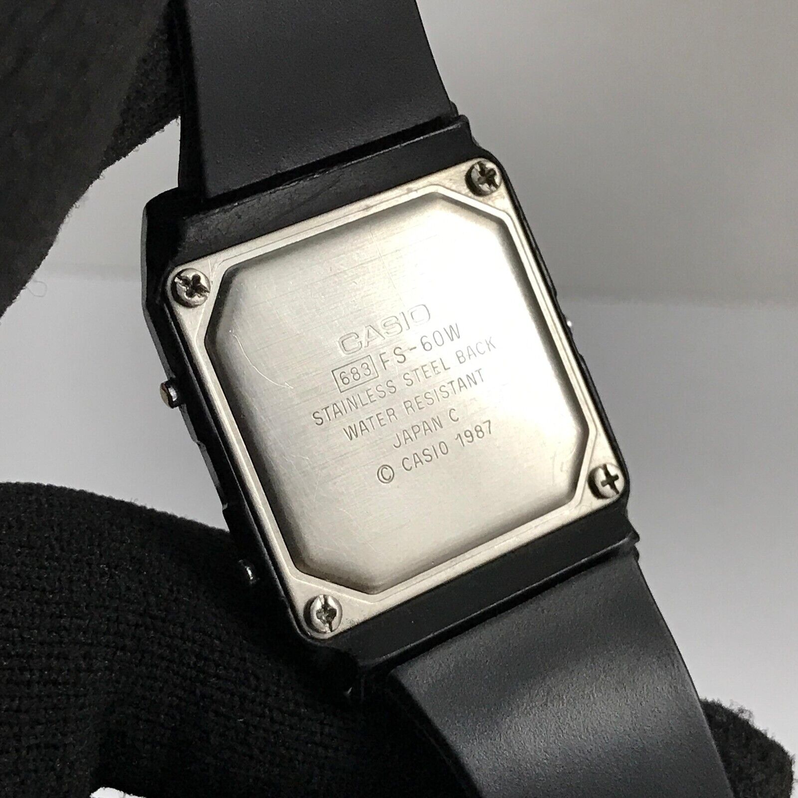 Vintage Casio FS-60W Slim Digital Chrono-Alarm 