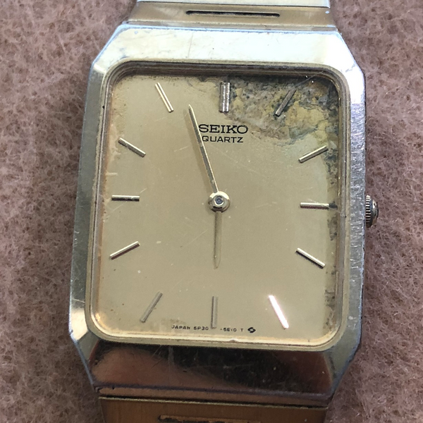 Vintage Seiko Men's Quartz Watch Gold Case Parts/Repair 5P30-5D50 ...