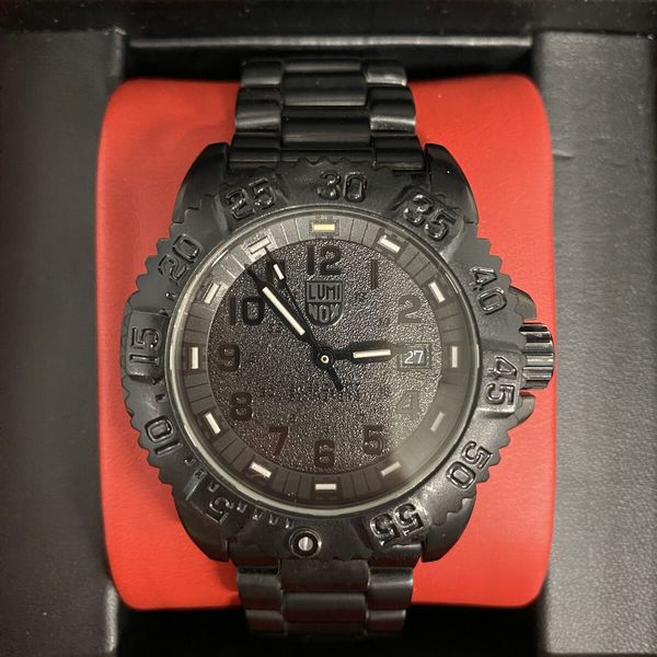 Luminox Series 3150 Black Edition Swiss Quartz Men's Watch SS case ...