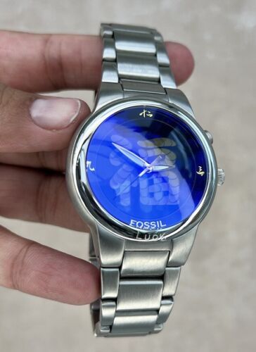 時計 archive y2k FOSSIL BIG TIC MENS Watch Rare y2k FOSSIL Big Tic Watch, White w/ Steel Strap, JR-7843