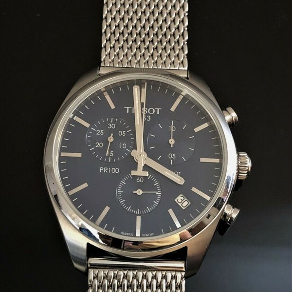 TISSOT T101417A Classic PR 100 Men's S/S CHRONOGRAPH/Blue Dial