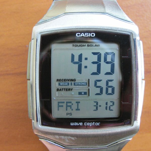 VINTAGE CASIO WVH-500J WAVE CEPTOR TOUGH SOLAR E-DATA MEMO SAPPHIRE ...