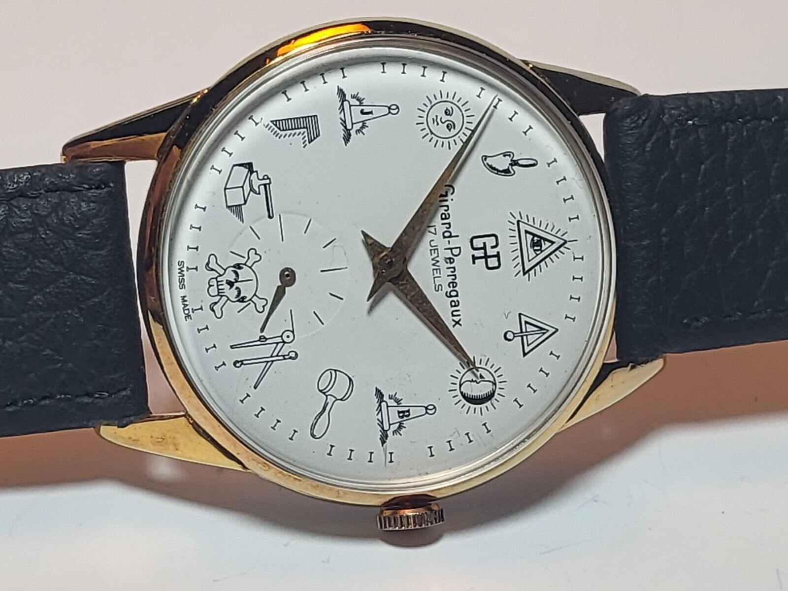 GIRARD PERREGAUX MASONIC DIAL Wrist Men Watch Circa 1950 WatchCharts Marketplace