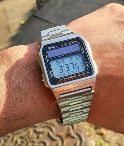 Casio WL-50 (617)CASIO Vintage solar Digital Watch.Rare retro