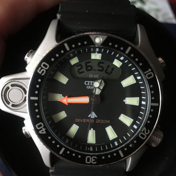 [297 USD] Citizen Aqualand JP200008E Analog Digital Divers Watch WatchCharts