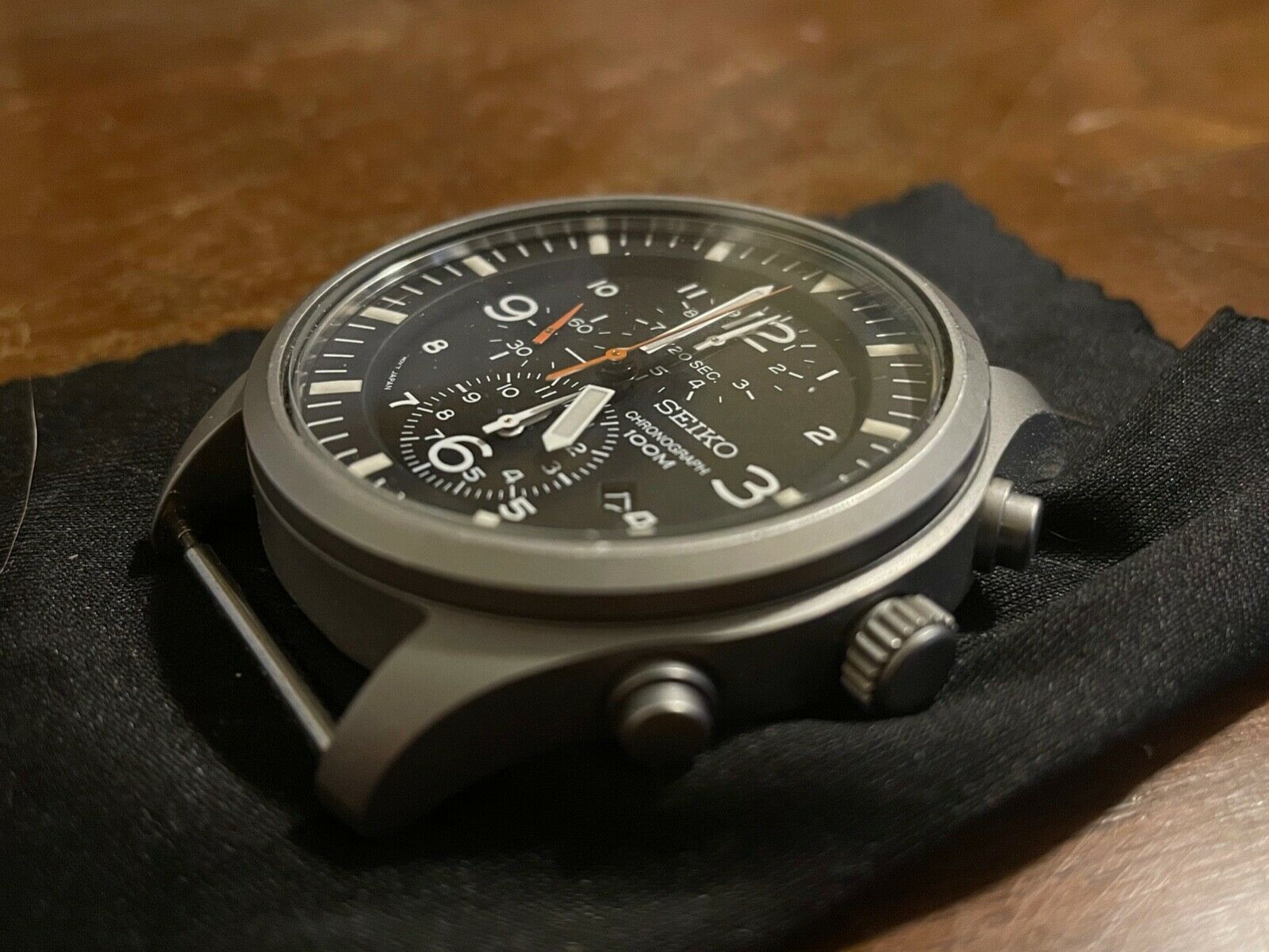Seiko 7T92-0JS0 Chronograph Nylon Strap Quartz Analog Men's Watch