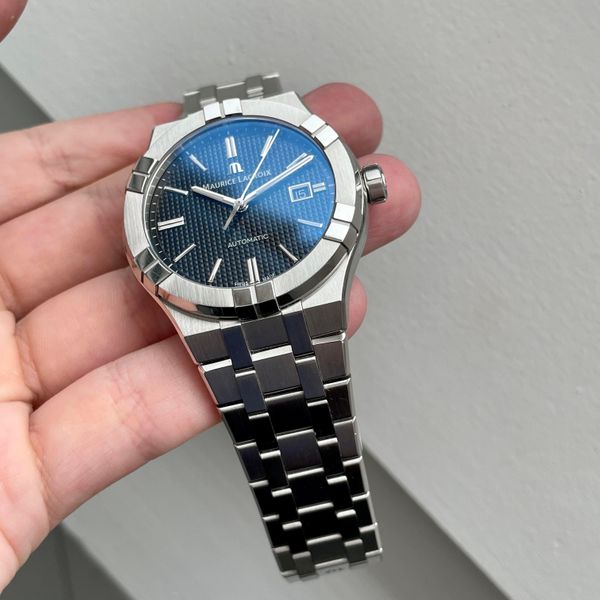 Maurice Lacroix Aikon Automatic Grey Dial Silver Steel Strap Watch For Men - AI6008-SS00F-231-A
