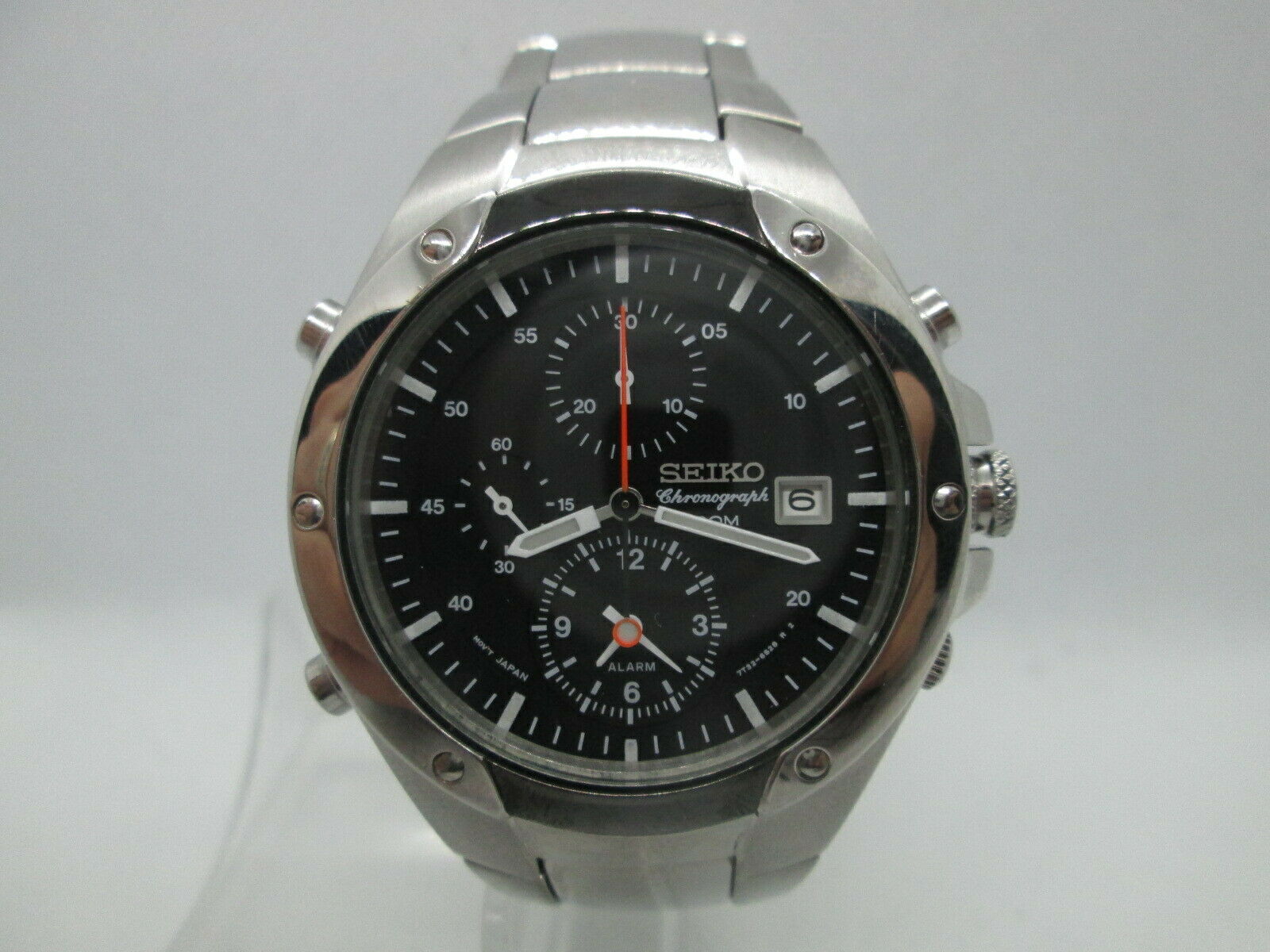 SEIKO 7T32 6N00 ALARM CHRONOGRAPH STAINLESS STEEL QUARTZ MENS