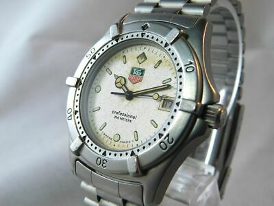 GOOD TAG HEUER 962.206F 2 MEN S DATE SILVER VINTAGE WATCH SWISS