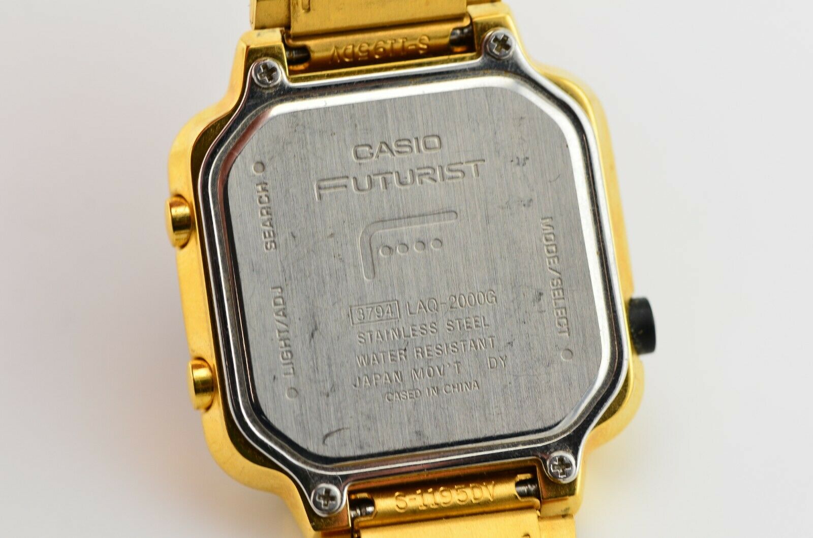 J259 Vintage Casio Gold Futurist Ana Digi Quartz Watch LAQ-2000G