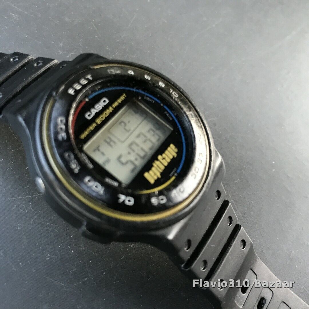 CASIO DW-220 Depth Gauge 日本製 CASIO - DW-220DG - Dive - Vintage Digital Watch - Digital-Watch.com