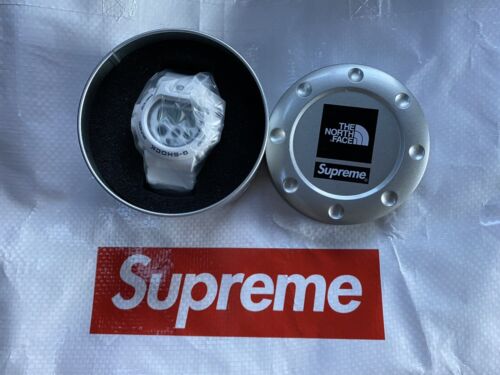 Supreme X Casio G Shock X North Face DW Watch   White Red