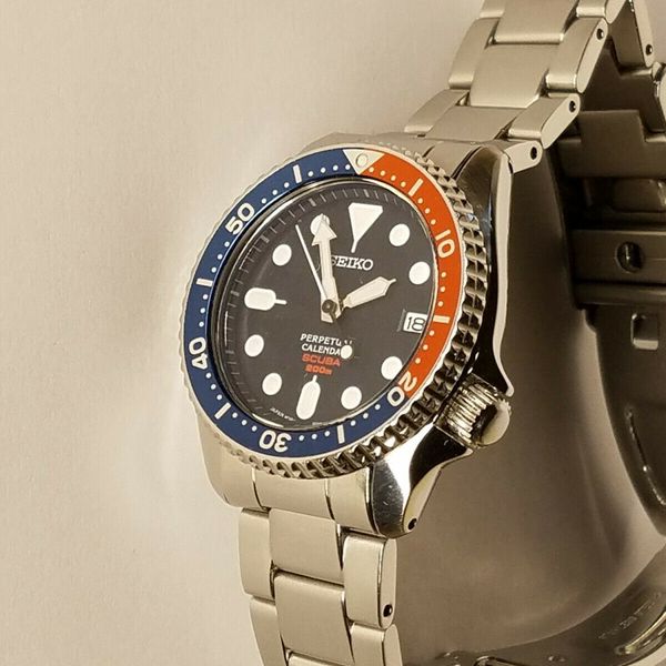 Rare SEIKO SBCM025 Pepsi Bezel Perpetual Calendar 8F35-00A0 Diver's  Wristwatch | WatchCharts
