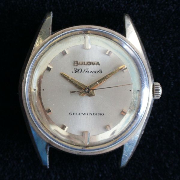 VINTAGE BULOVA M4 30J SELFWINDING 31mm CASE 10K RGP BEZEL S/S BACK MEN ...