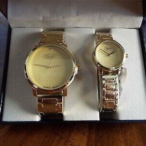 ANTONINO Collection His & Hers Watches NEW BOXED Gold tone  display picture 3