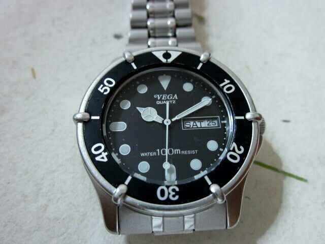 CITIZEN VEGA ダイバーズウォッチ GN-4-S 100m 稼働品 Citizen VEGA GN-4-S Diver Watch Day Date 100m Water Resist