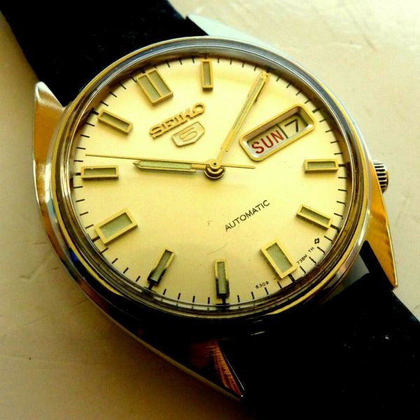 X CLEAN SEIKO 17 JEWEL AUTOMATIC DAY DATE, MODEL 63097310 A2 SS