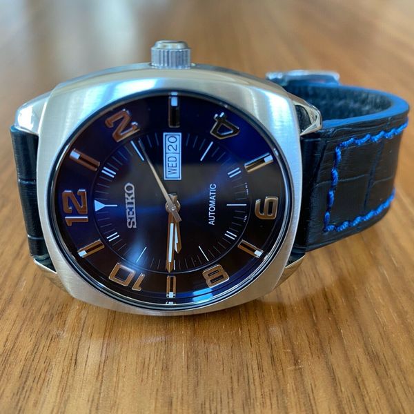 Seiko recraft snkn37 7S26 kinetic automatic Blue Dial | WatchCharts ...